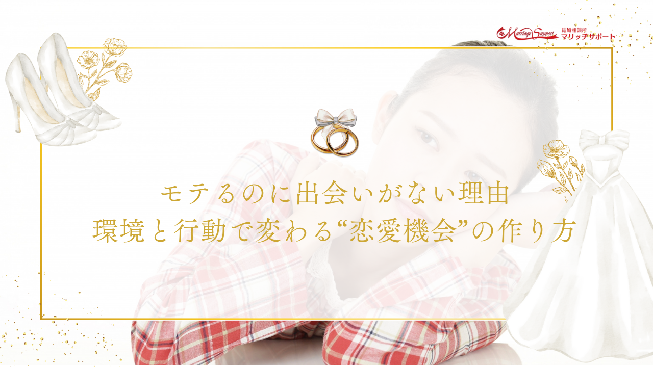 モテるのに出会いがない理由｜環境と行動で変わる“恋愛機会”の作り方のアイキャッチ画像です。