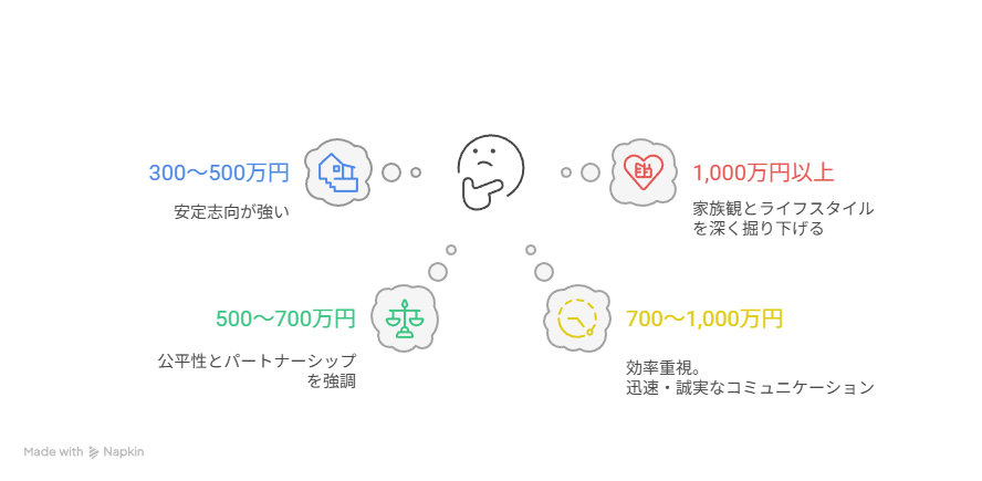 年収別で相手に抱くイメージ