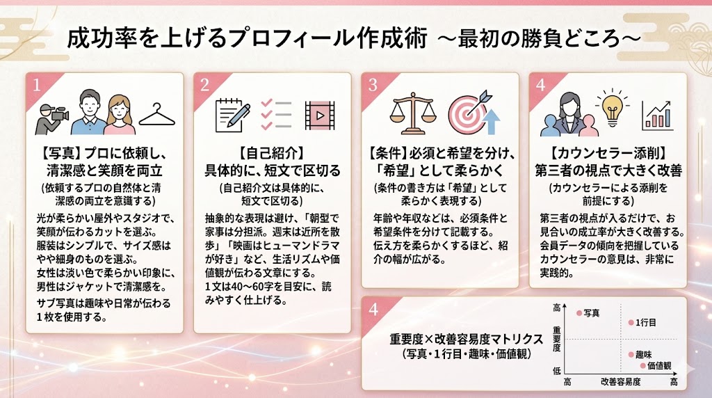 成功率を上げるプロフィール作成術